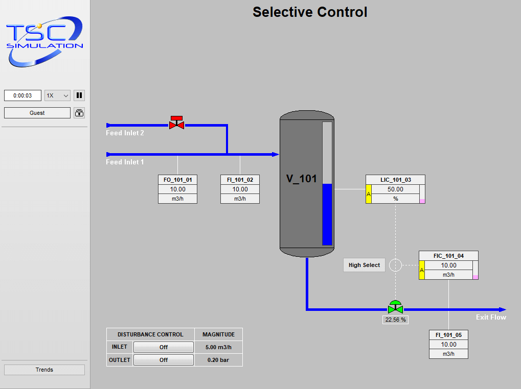 2108 Level Control Selective Simulation