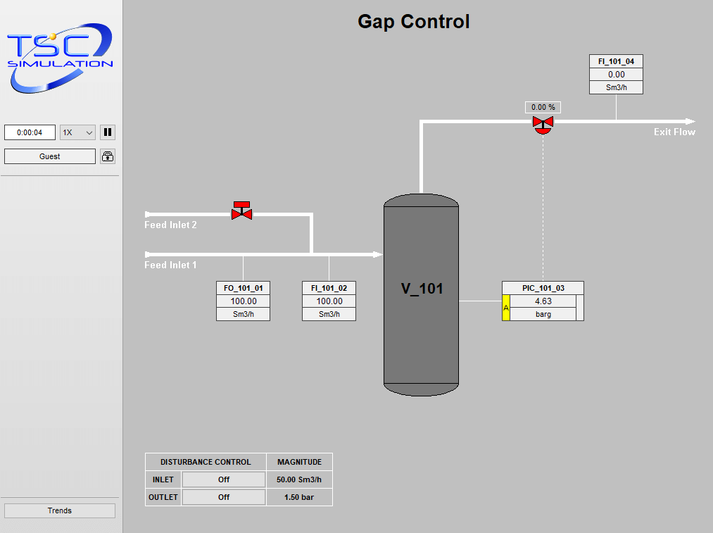 2203 Pressure Control Gap Simulation