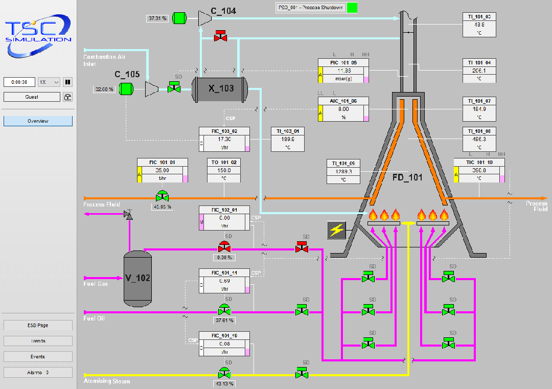 3230 Crude Oil Furnace Simulation